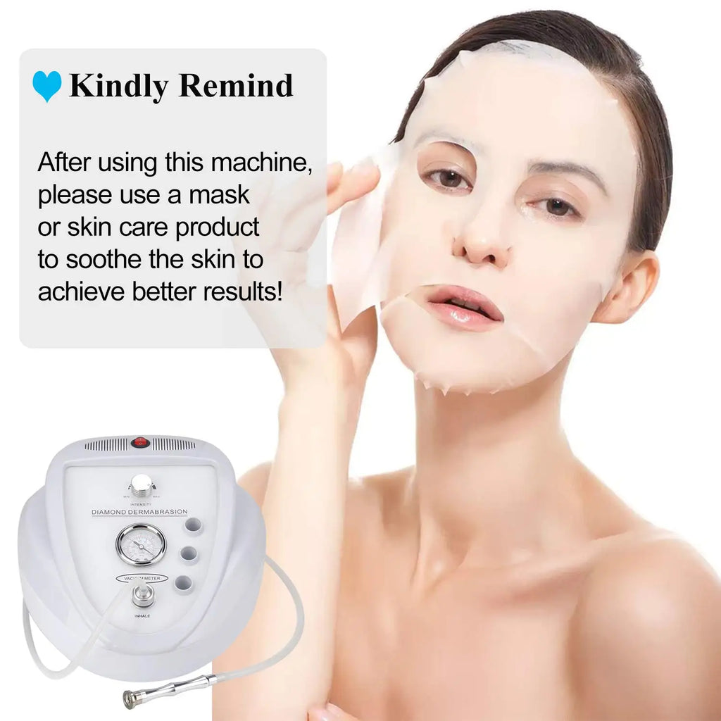 Diamond Microdermabrasion Machine, 65-68cmHg Suction Power Professional Dermabrasion, Home Use Facial Skin Care Equipment