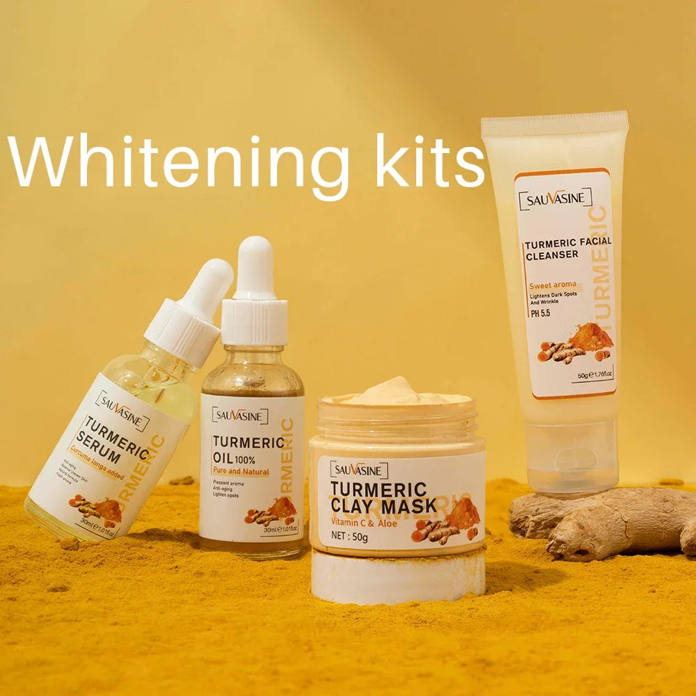 Professional Turmeric Cleanser Whitening Cream Brightening Facial Deep Cleaning Wash Foam Reduce Pockmark Acne Wrinkle Dark Spot