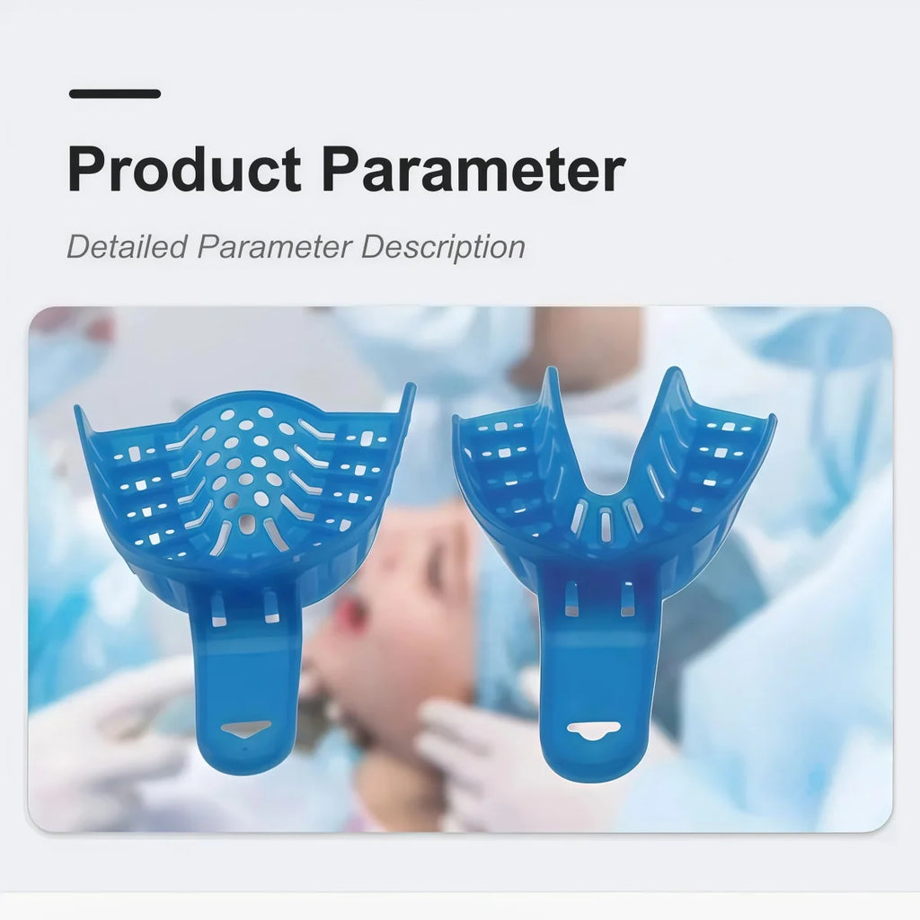 9Pcs/Set Disposable Plastic Dental Impression Trays Denspay Dental Dental Impression Plastic Tray Dentist Laboratory Tool