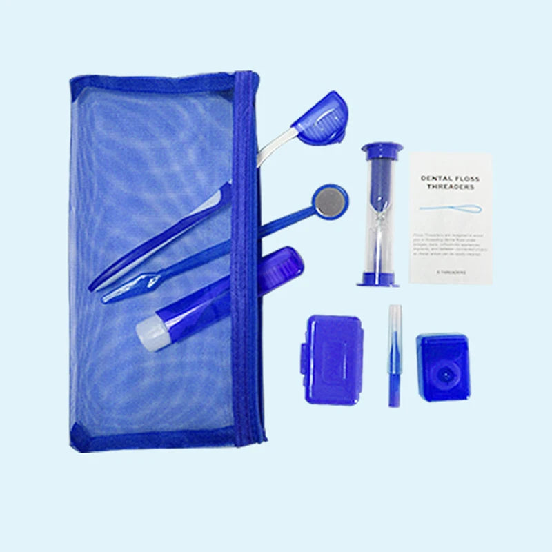 8pcs/set Oral Cleaning Care Dental Teeth Orthodontic Kits Whitening Tool Portable Outdoor Suit Interdental BrushOral Care