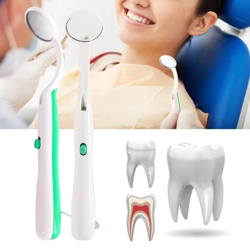 Dental Mirror With Led Light Inspect Instrument Checking Mirror Dentist Oral Super Bright Anti-fog Mouth Mirror Tooth Fashion