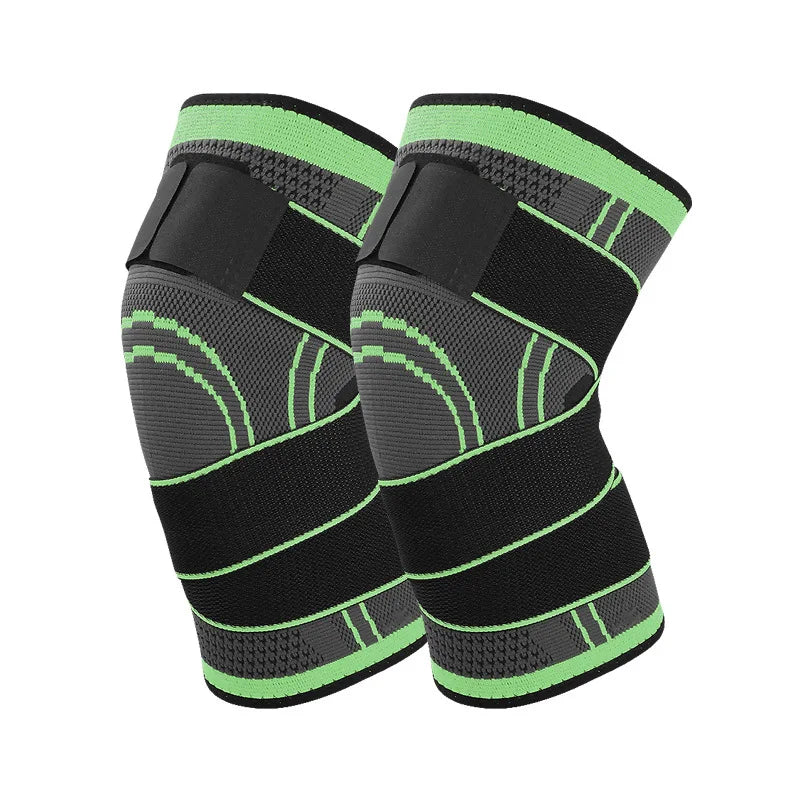 Compression strap wrapped knee pads for basketball, running, fitness, cycling, knitted sports, compression and breathability