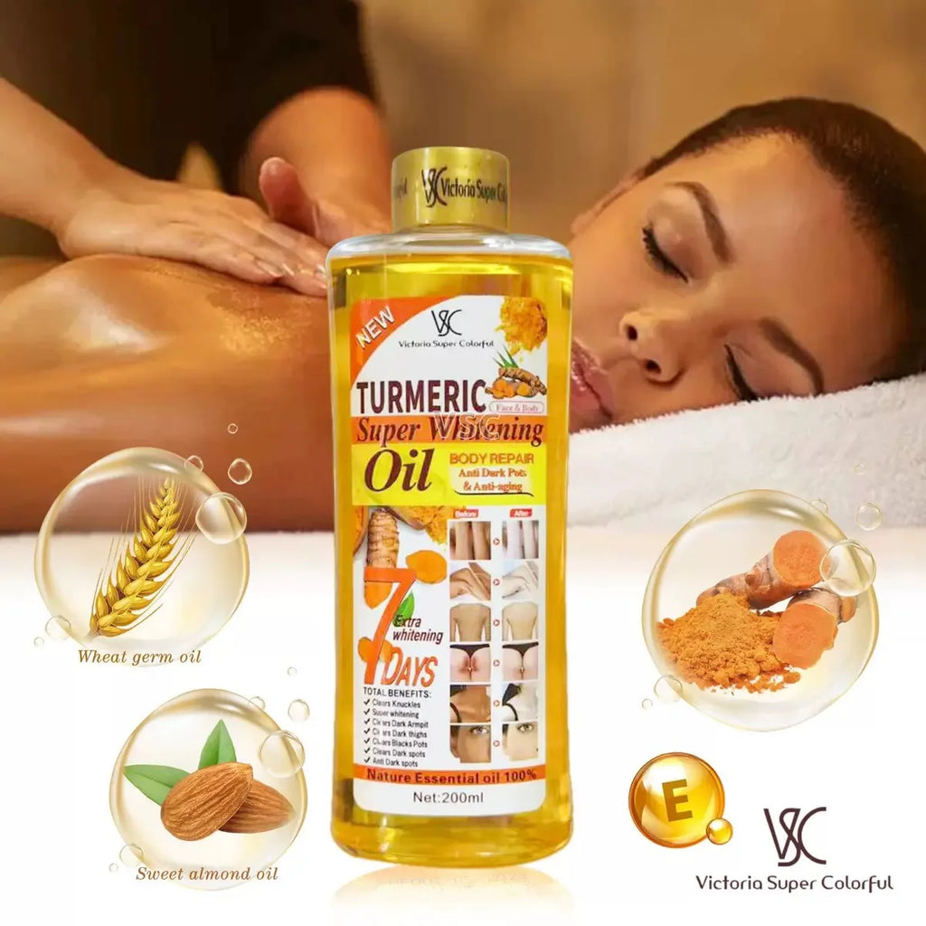 Turmeric Essential Oil Body Massage Oil Moisturizing Aromatherapy Facial Body Care Smoothing Body Care Massage Oil 200ml