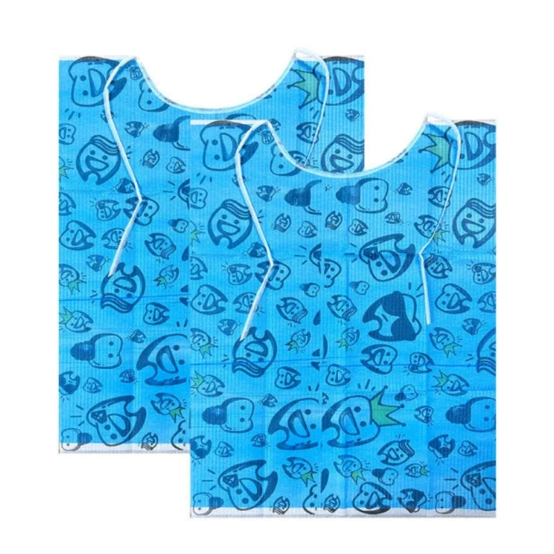 10pcs Disposable Dental Bibs with Rope Waterproof Patient Apron Scarf Napkins Cleaning Pad Dentistry Accessories