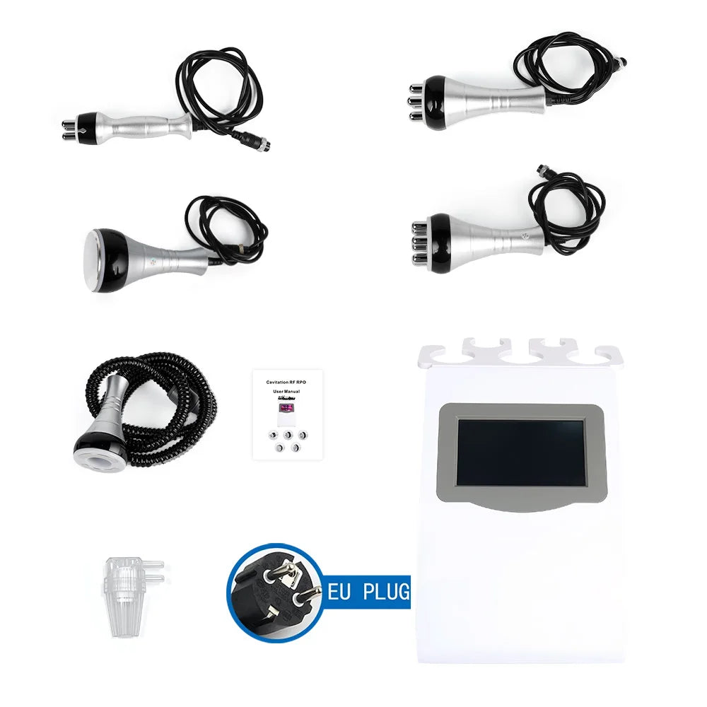 5 in 1 40K Ultrasonic Cavitation RF Vacuum Beauty Machine with Laser Pads for Skin Smoothing Body Shaping Home Salon Care Device