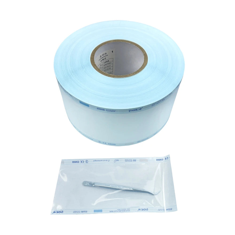 100mm x 200m Disposable Sterilization Pouches Self-Sealing Autoclave Sterilizer Bags Medical Grade Paper Dental Consumables New