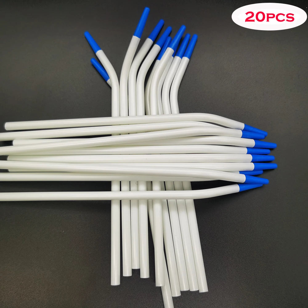 20/100Pcs Dental Clinic Surgical Suction Tips Suction Tube Long Slim Type Disposable Dental Consumables