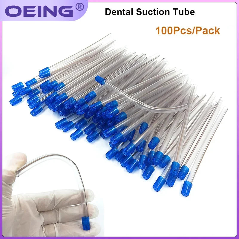 100Pcs Dental Saliva Ejectors Aspirator Tube Disposable Dentistry Surgical Aspirator Low Volume Suction Tube Dentistry Care Tool