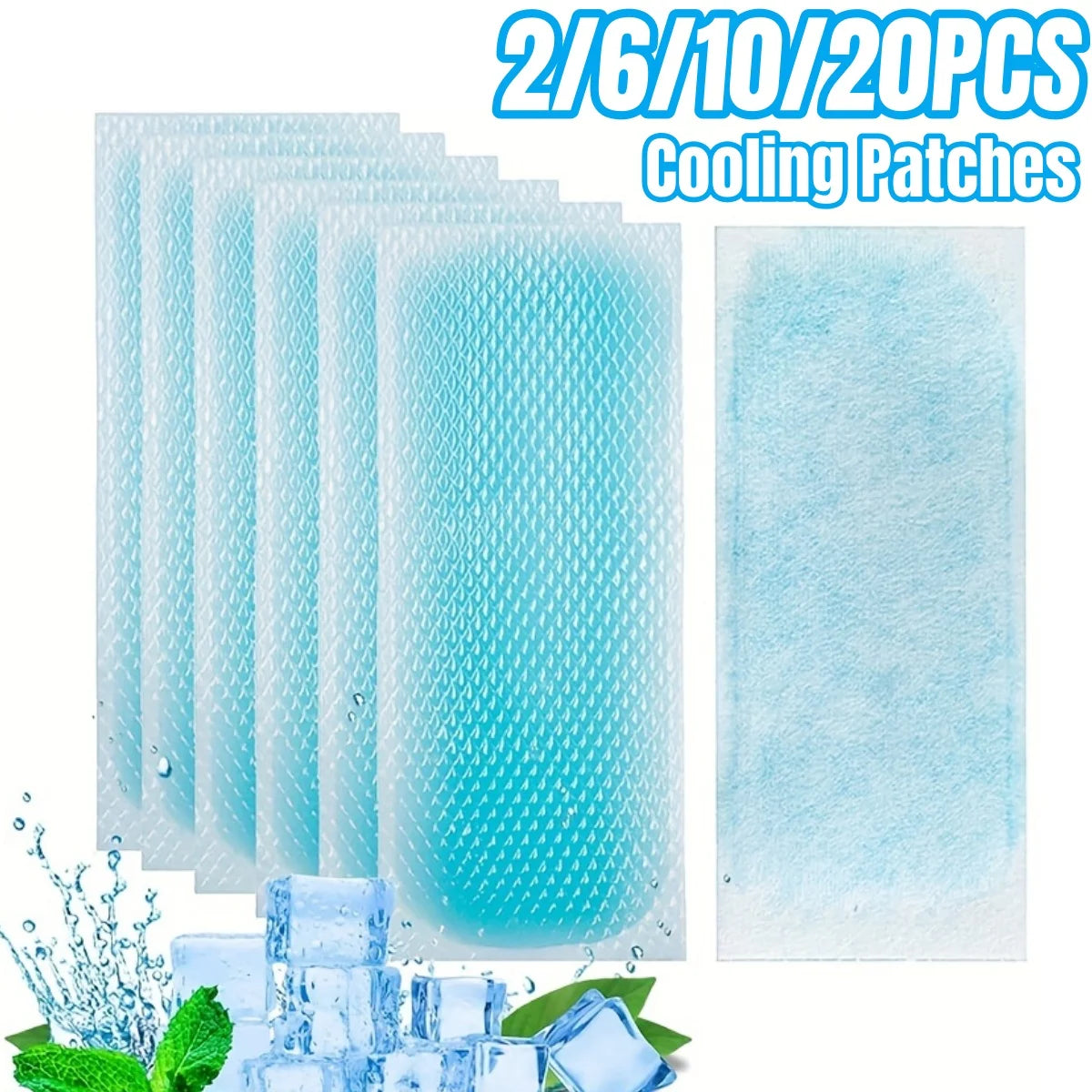 2Pcs/Pack Cooling Gel Pads Physical Cooling Patches Summer Heatstroke Relief Stickers Baby Adults Fever Phone Cooling Sticker