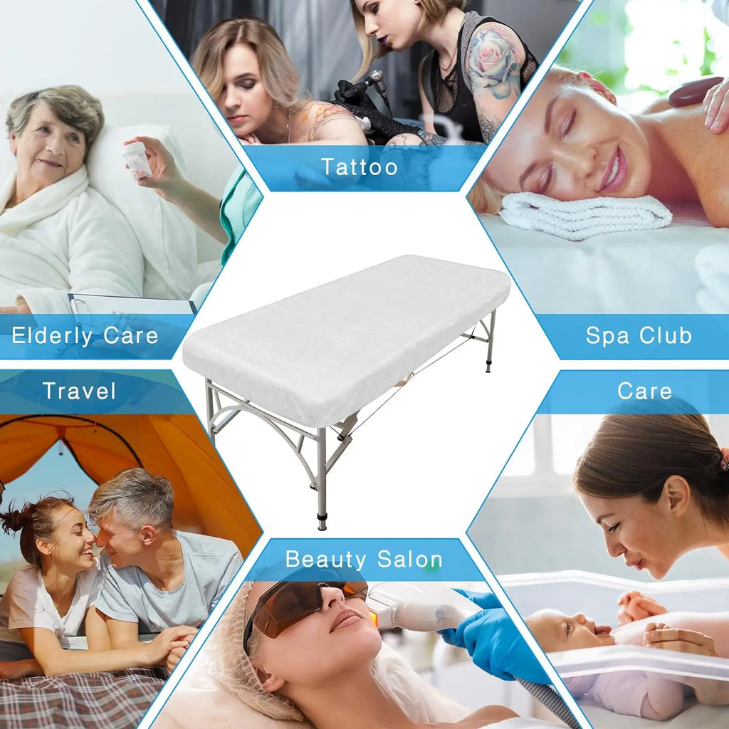 30 Pieces Disposable Bed Sheet Wholesale Beauty Salon Special Travel Breathable Non-Woven Fabric Hole Disposable Hotel Bed Cover