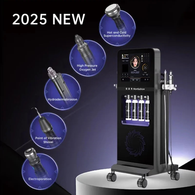 NewFace HydroFacial Hydrodermabrasion Machine Deep Cleansing Exfoliator Blackhead Removal Skin Firming Beauty Spa Device
