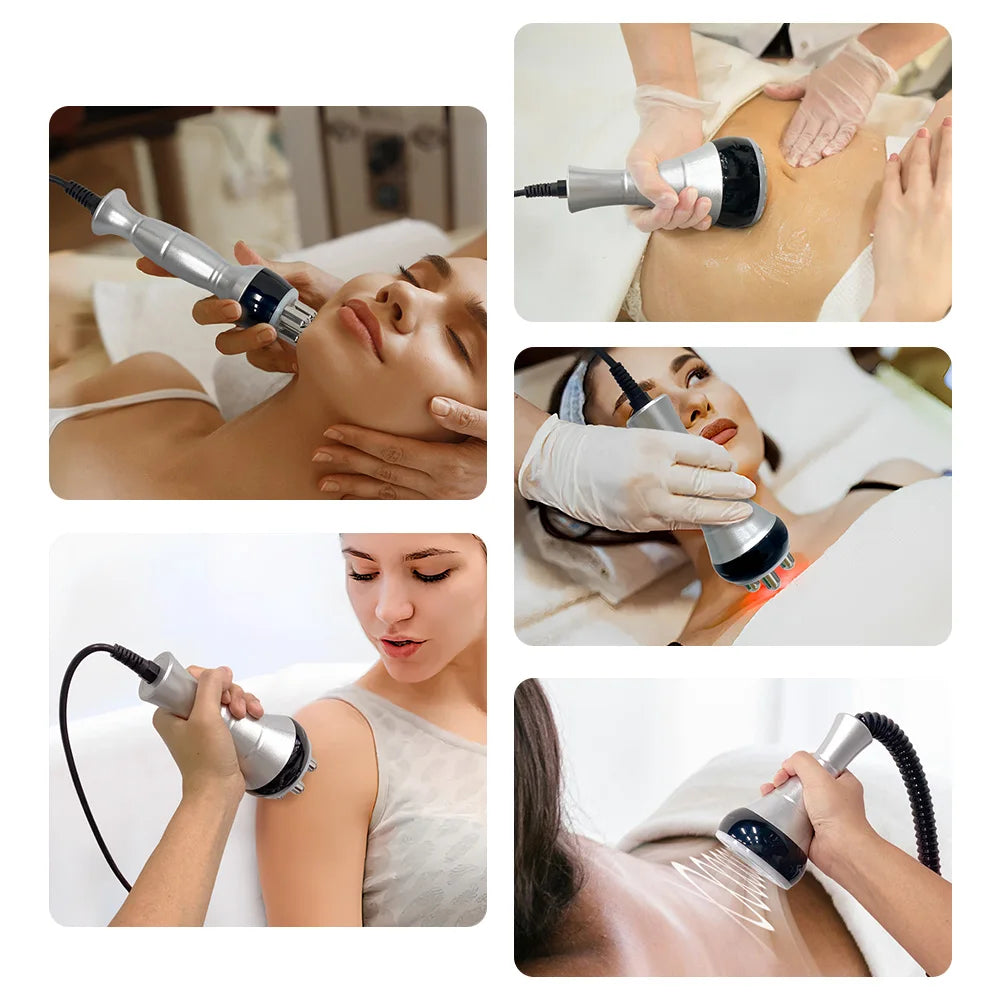 5 in 1 40K Ultrasonic Cavitation RF Vacuum Beauty Machine with Laser Pads for Skin Smoothing Body Shaping Home Salon Care Device