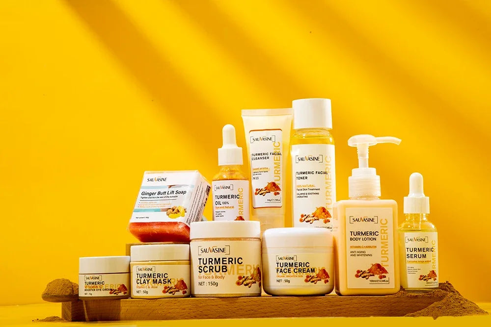 Professional Turmeric Cleanser Whitening Cream Brightening Facial Deep Cleaning Wash Foam Reduce Pockmark Acne Wrinkle Dark Spot