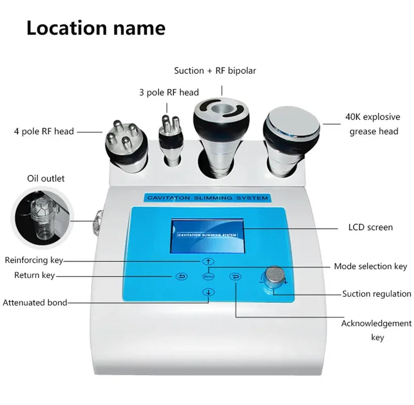 40K Cavitation Slimming System 4-In-1 Beauty Equipment Decomposes Fat Cells Tightens Skin And Body Shaping Beauty Salon