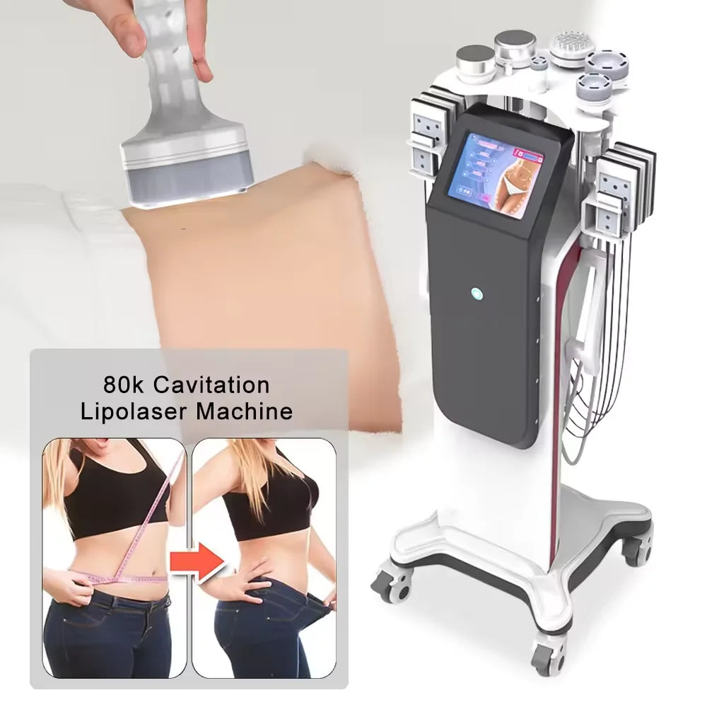 Professional Ultrasonic 10 in 1 40khz 80Khz Body Cavitation Machine with Rf Vacuum System Gslimmin Weight Loss