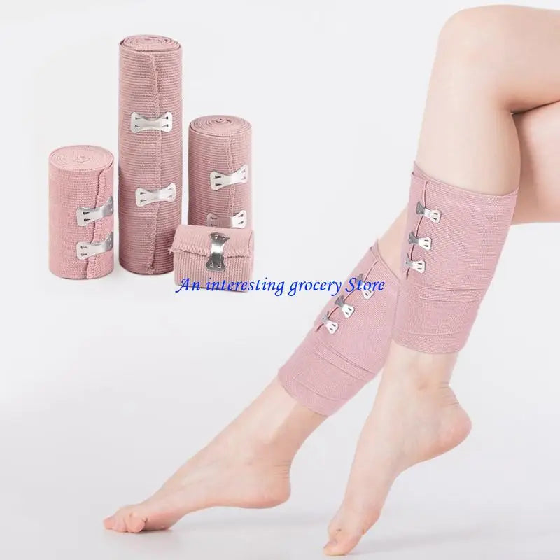 652D Elastic Compression Bandage Wrap with Hooks for Arm, Leg Sprains, Ankle, Wrist