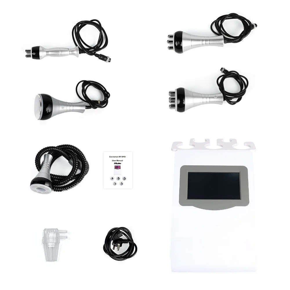 5 in 1 40K Ultrasonic Cavitation RF Vacuum Beauty Machine with Laser Pads for Skin Smoothing Body Shaping Home Salon Care Device