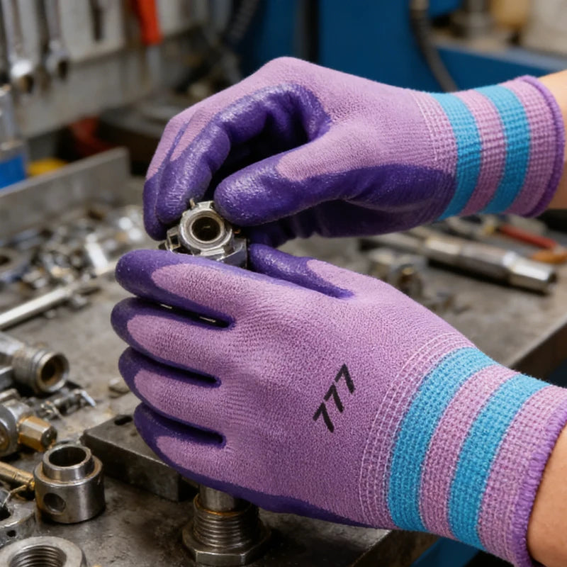 Comfortable To Wear Soft Textures Resilient Good Anti Slip Performance Nitrile Wear-resistant Series Gloves Safety Protection