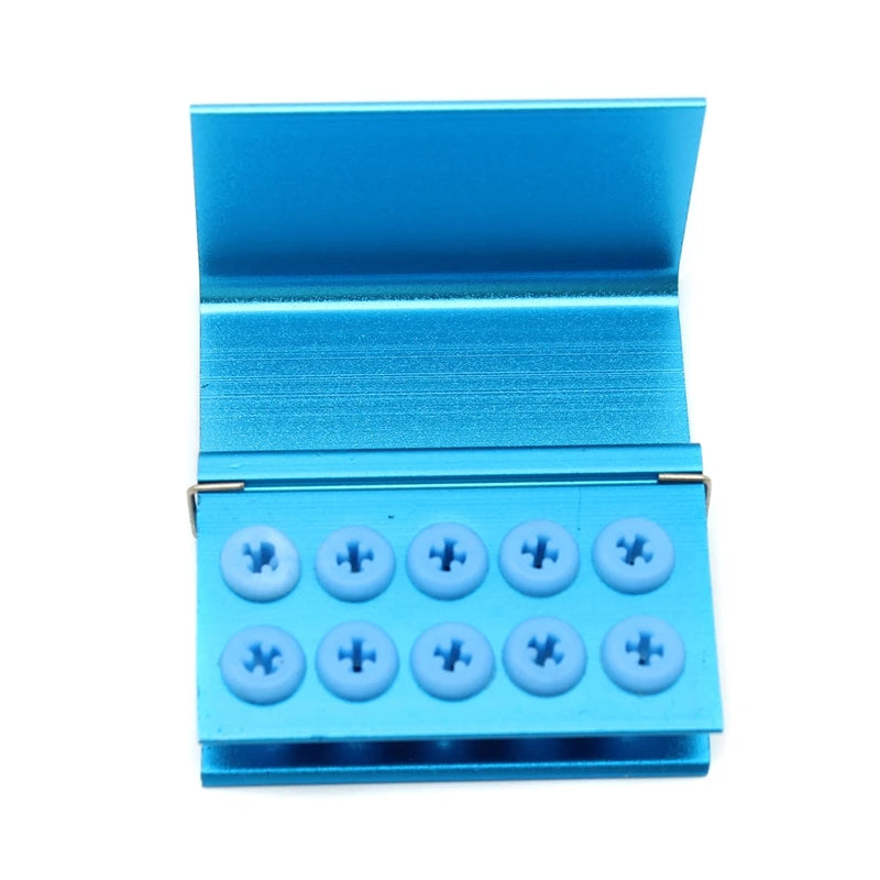 Dental Burs Drill Disinfection Block FG Bur RA Bur Sterilization Holder Autoclavable Aluminium 10 Holes Dentistry Material