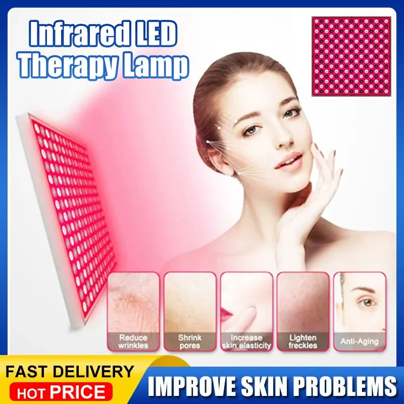 Red LED Phototherapy Combination Panel Beauty Panel Lamp 660nm/850nm Home Heating Lamp Instrument 45W Physiotherapy