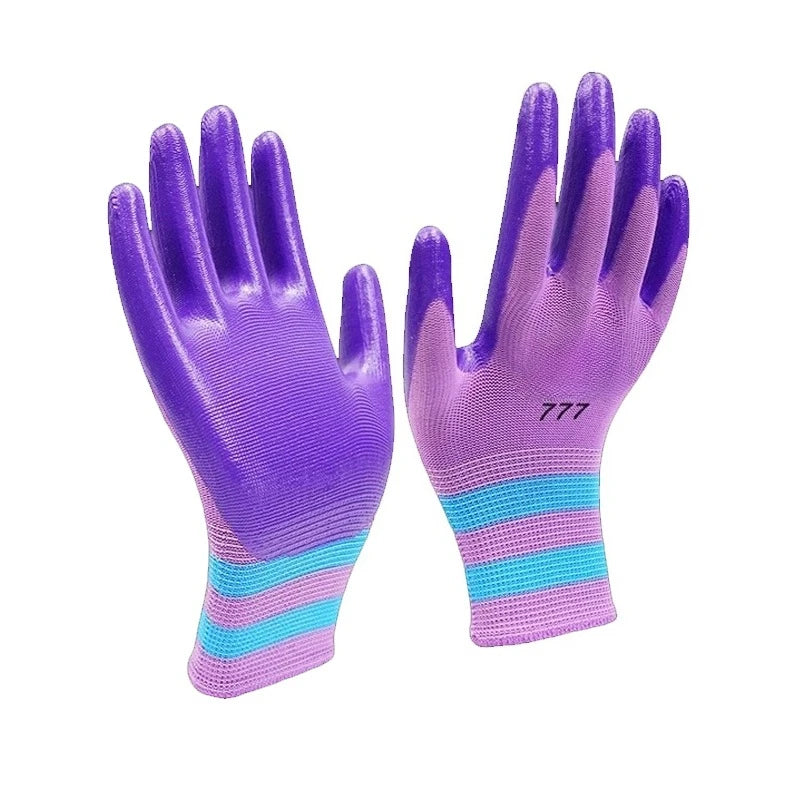 Comfortable To Wear Soft Textures Resilient Good Anti Slip Performance Nitrile Wear-resistant Series Gloves Safety Protection