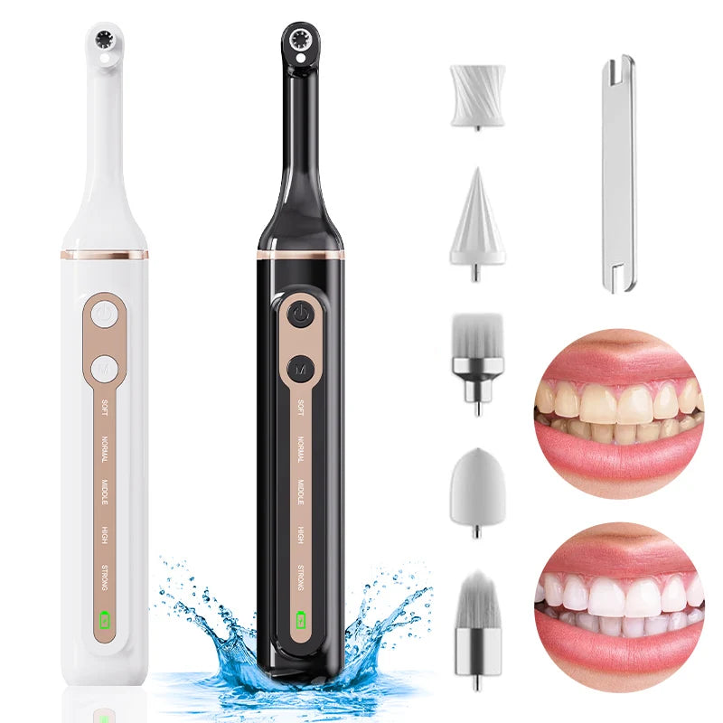 Teeth Cleaning Kit: Electric Teeth Polishing Kit for Teeth Whitening, Includes 5 Polishing Heads and Multiple Modes