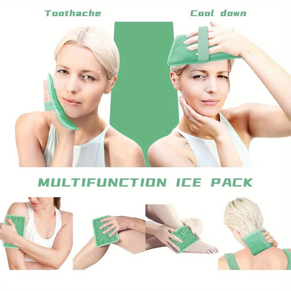 Cold & Hot Therapy Eye Mask Gel Ice Pack Reusable Cooling Eye Face Neck Hand Pads for Sports Injuries Face Massager