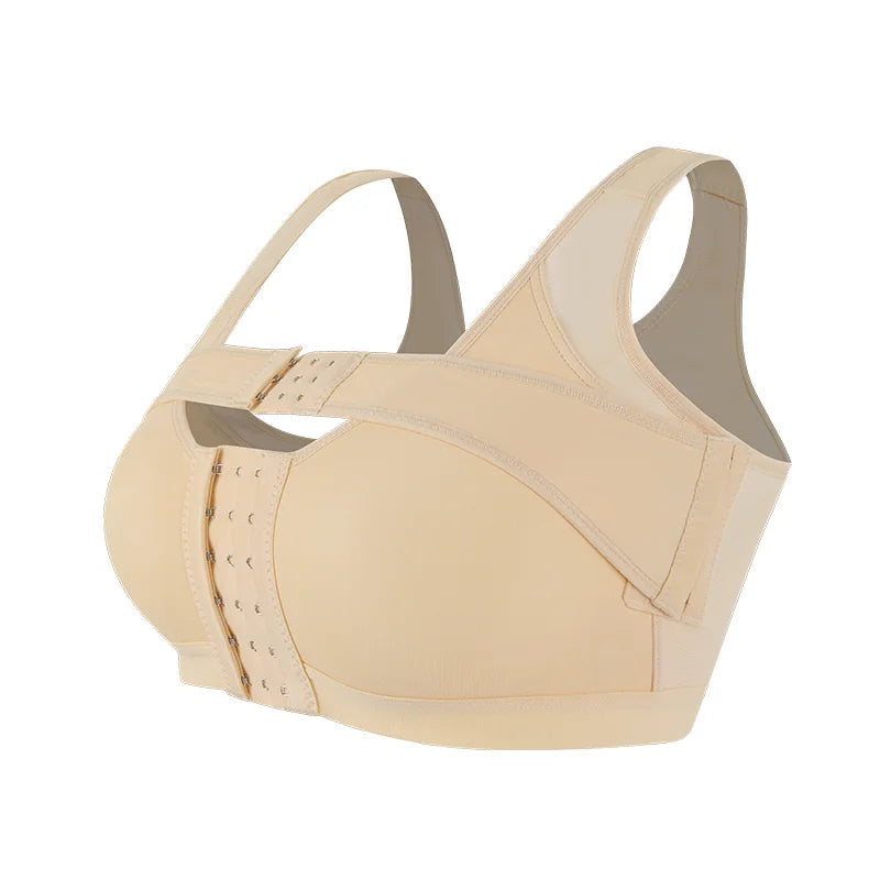 Post-Surgery Front Closure Bra for Women Compression Push Up Body Shaper Sexy Shapewear with Breast Support Band Breathable Top