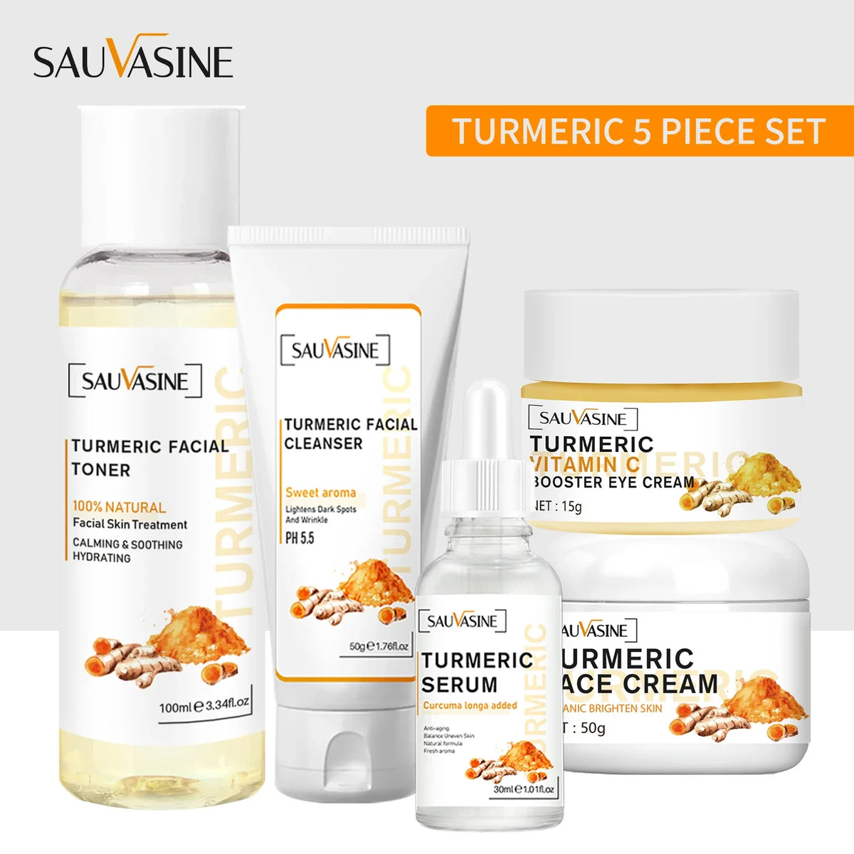 Professional Turmeric Cleanser Whitening Cream Brightening Facial Deep Cleaning Wash Foam Reduce Pockmark Acne Wrinkle Dark Spot