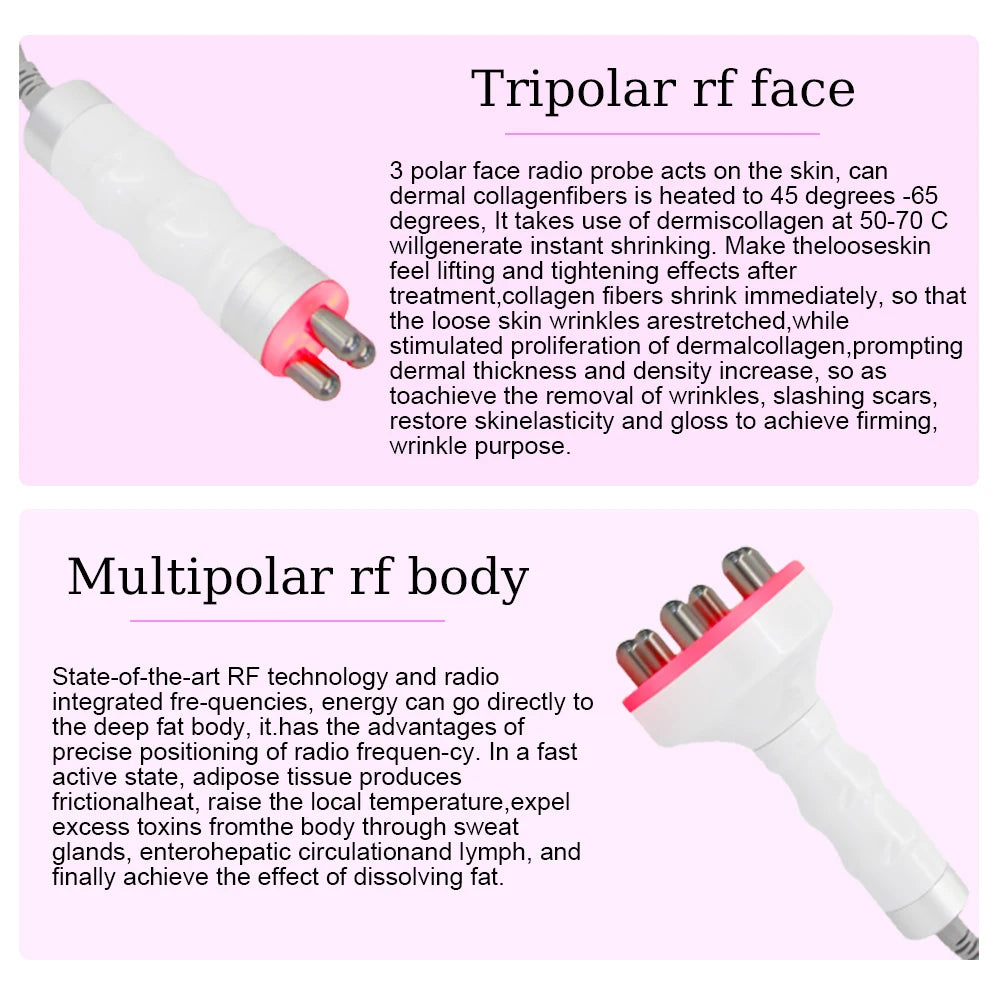 New 2 In 1 Radio Frequency Machine Face Lifting Body Slimming RF Lift Skin Care Rejuvenation Anti Wrinkle Beauty Facial Machine