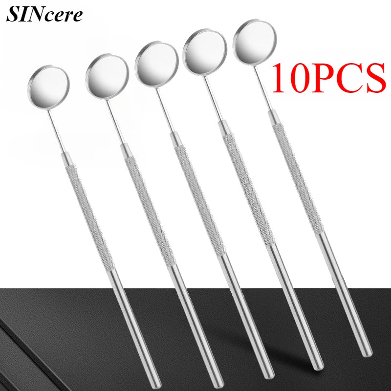 Dental Mirror Mouth Mirror with Handle Dentist Oral Care Mouth Mirrors  Tools Teeth Whitening Dentistry Instrument