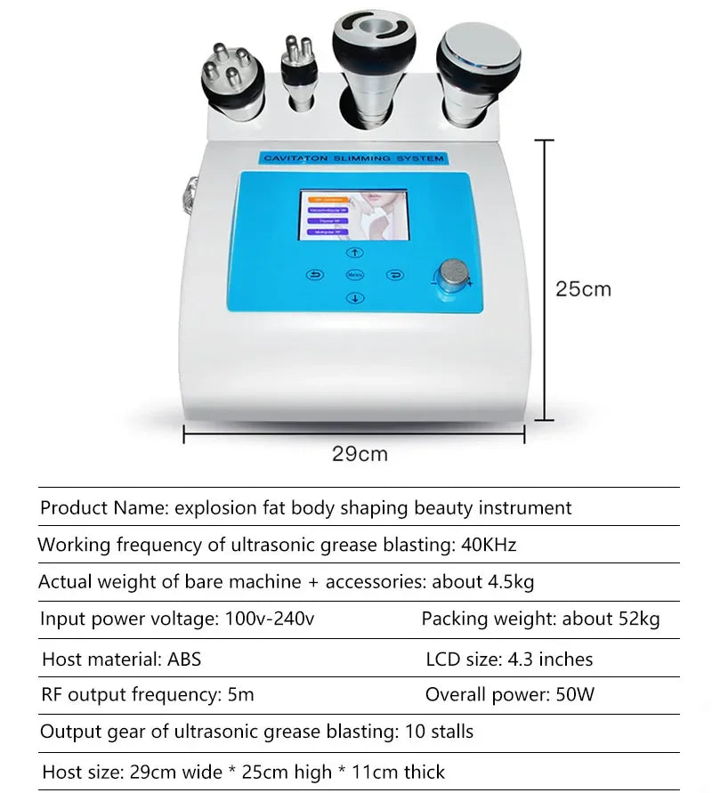40K Cavitation Slimming System 4-In-1 Beauty Equipment Decomposes Fat Cells Tightens Skin And Body Shaping Beauty Salon