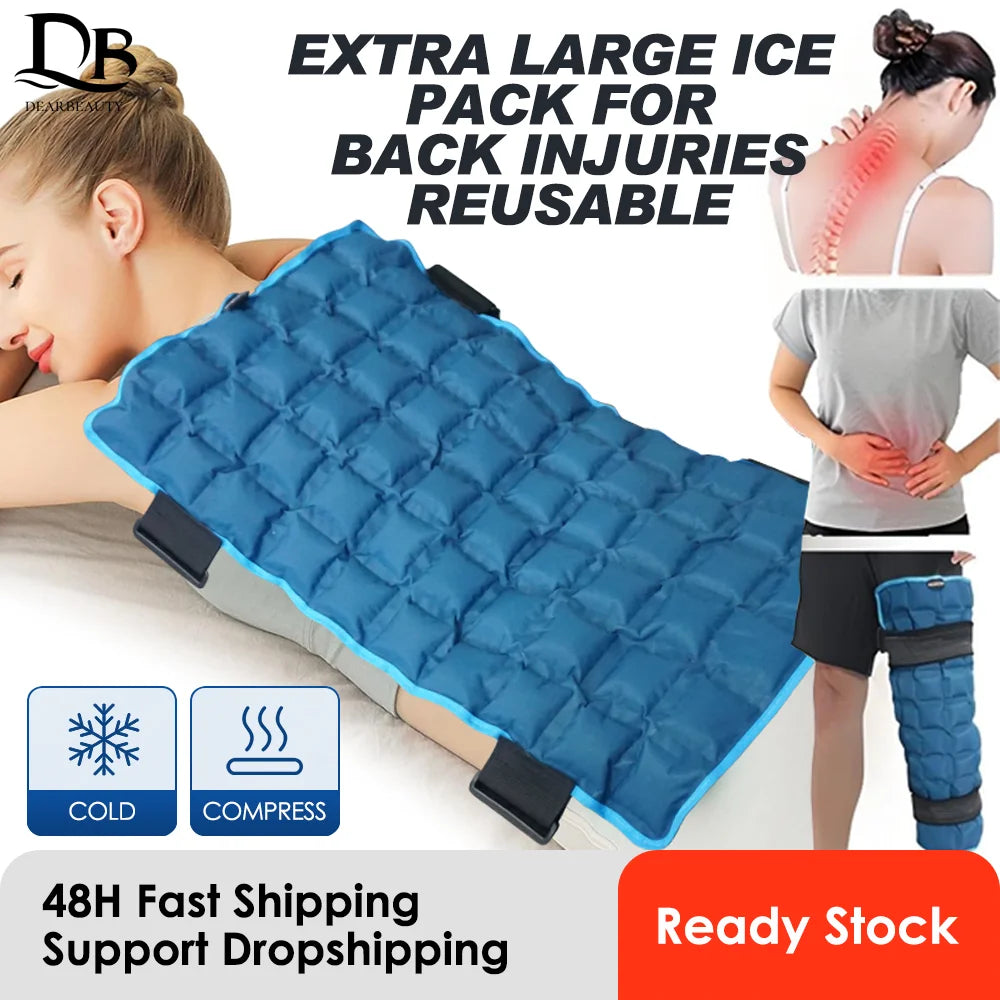 13”x 22” Extra Large Ice Pack for Injuries Reusable,Back Pain Relief,Knee Wrap,After Surgery, Hot/Ice Pack for Knee,Shoulder