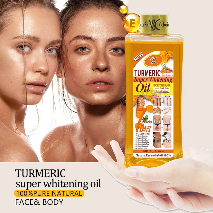 Turmeric Essential Oil Body Massage Oil Moisturizing Aromatherapy Facial Body Care Smoothing Body Care Massage Oil 200ml
