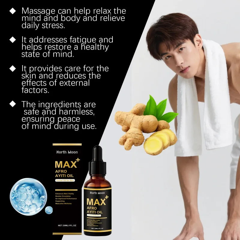 30ml Male Body Massage Oil Enhances Vitality Nourishes Moisturizing Daily Care Massage Oil Relieve Muscle Relaxation Health Care