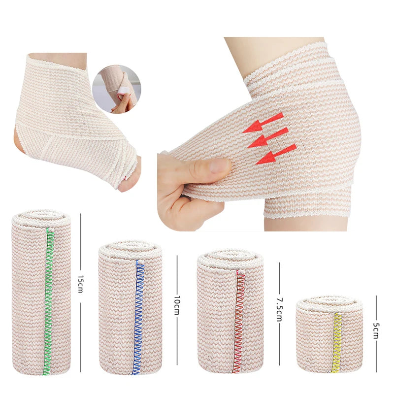 2Pack Elastic Bandage Wrap,Compression Wrap Bandage for Legs,Ankle,Knee,Tummy,Body,Lymphedema Wraps for Legs,Latex-Free