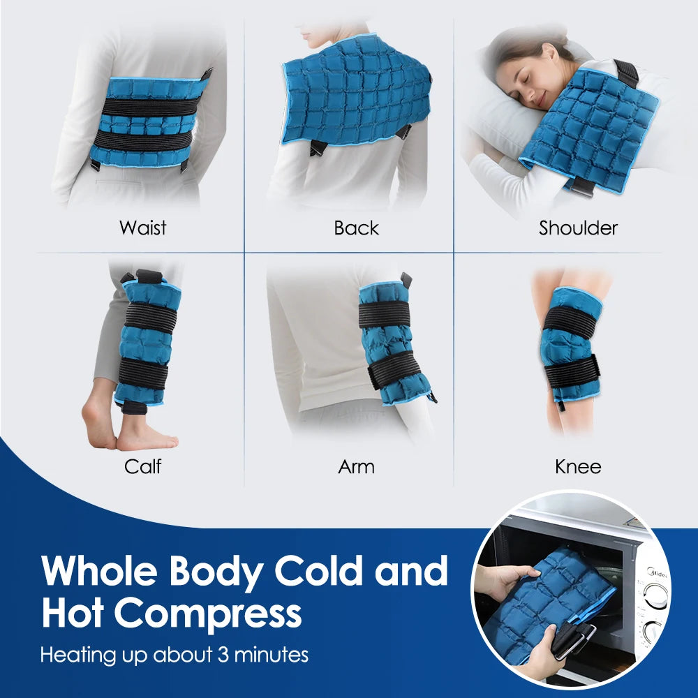 13”x 22” Extra Large Ice Pack for Injuries Reusable,Back Pain Relief,Knee Wrap,After Surgery, Hot/Ice Pack for Knee,Shoulder