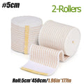 2 Pack Elastic Bandage Wrap, Compression Wrap Bandage for Legs, Ankle, Knee, Tummy, Body, Lymphedema Wraps for Legs, Latex-Free