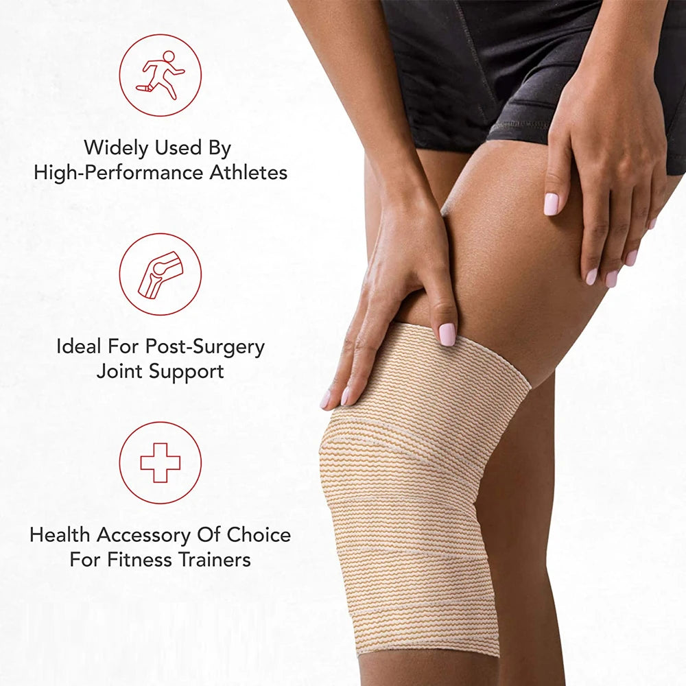 1 Roll Elastic Bandage Wrap Compression Bandage with Self-Closure,Ideal for ,Calf,Sports,Sprains,Wrist,Ankle and Foot