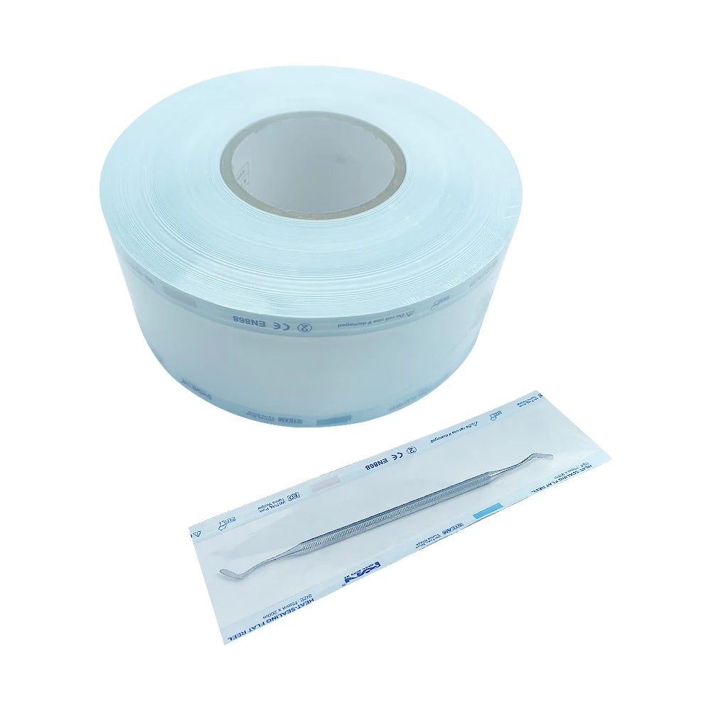 200M Dental Sterilization roll Bags to sterilize instrumental Disposable Autoclave Packing Bag For Sealing Machine Oral Product