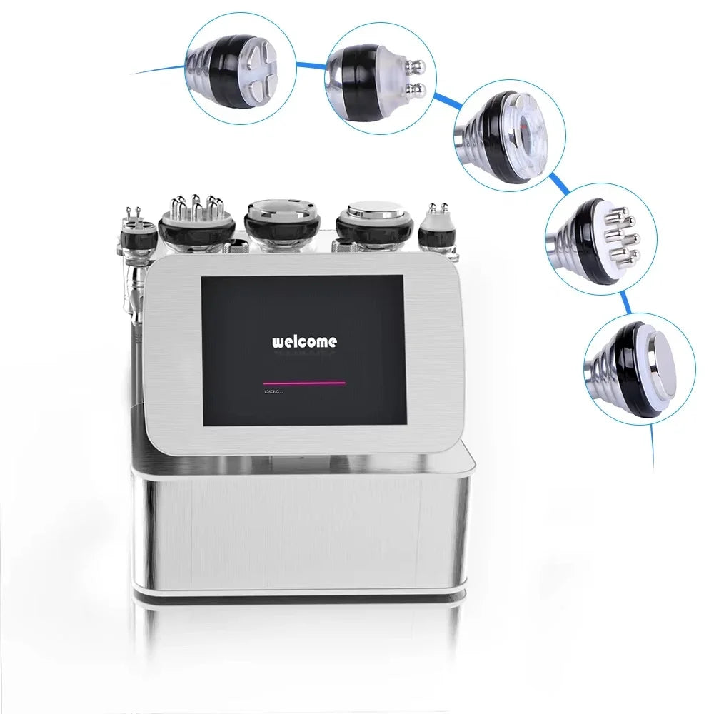 Portable 40K Cavitation RF Vacuum Fat Burning Machine Home Use for Body Slimming Weight Loss Cellulite Removal Lymph Drainage