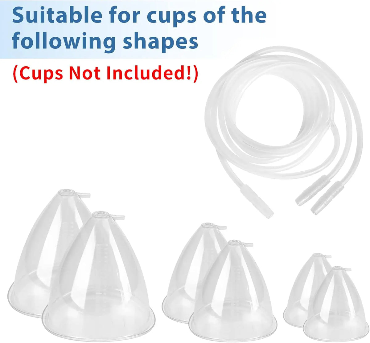 Vacuum Therapy Machine Accessories, Y-Type Hose Tubing, Clear Silicone Vacuum Tube Vacuum Tube Buttocks Lift Therapy Tool