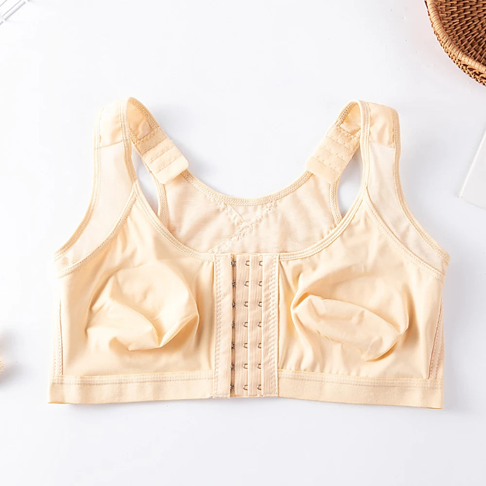 Everyday Sports Bra For Women Post-operative Compression Bra Front Closure Bra Without Underwire Unlined Full Coverage Bra