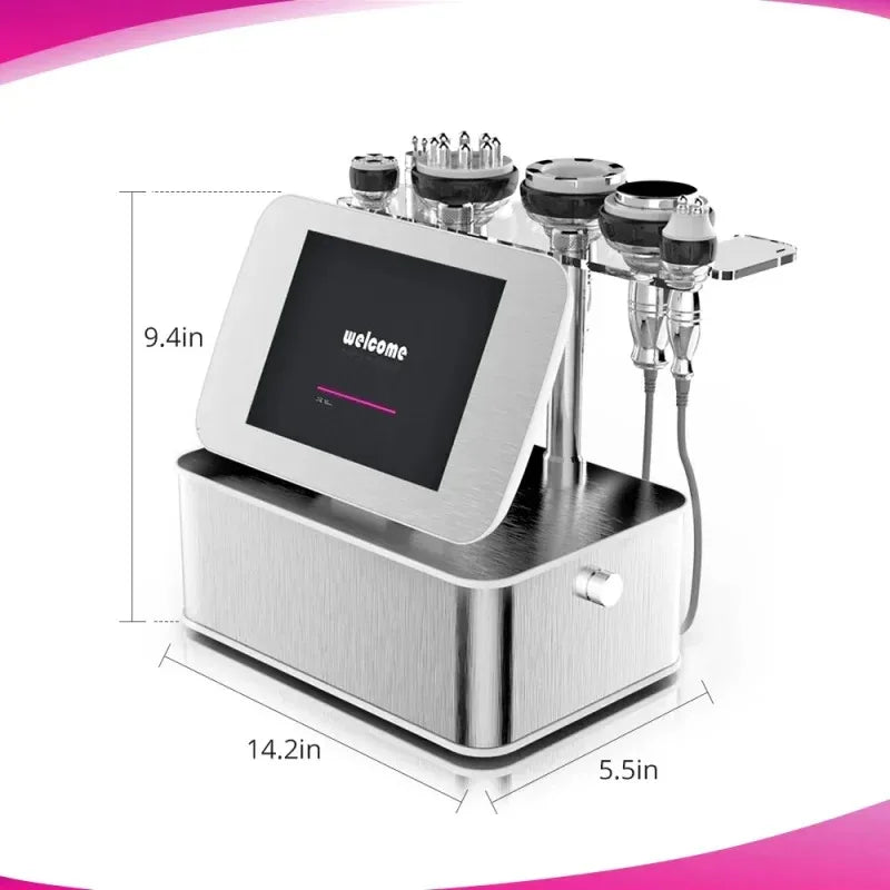 Portable 40K Cavitation RF Vacuum Fat Burning Machine Home Use for Body Slimming Weight Loss Cellulite Removal Lymph Drainage