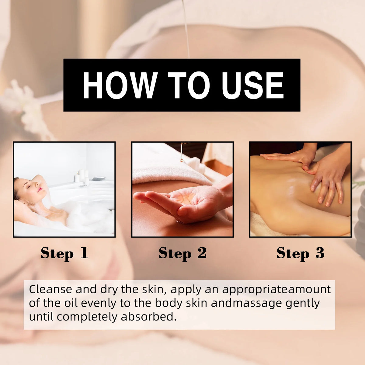 120ml Body Massage Oil Moisturizing Relieve Relaxing Body Stress Strengthen Nourishing Muscle Improve SPA Plant Essential Oils