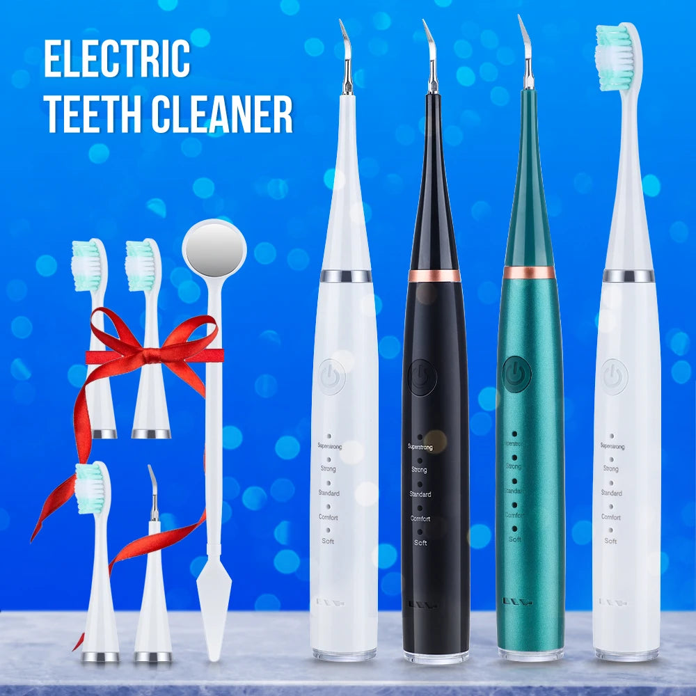 Electric Toothbrush Sonic Dental Teeth Whitening Kit Tooth Whitener Tea Coffee Stains Remover Tools Cleaner Stain Oral Care