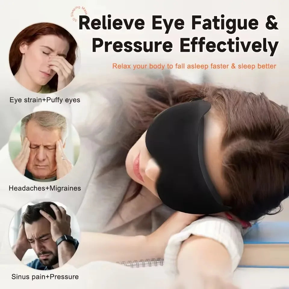 6D Sleep Mask Blockout Light Blindfold Sleeping Aid Eye Mask Soft Memory Foam Face Mask Eyeshade Slaapmasker Eye Cover Patch