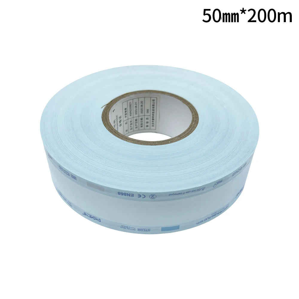 200M Dental Sterilization roll Bags to sterilize instrumental Disposable Autoclave Packing Bag For Sealing Machine Oral Product