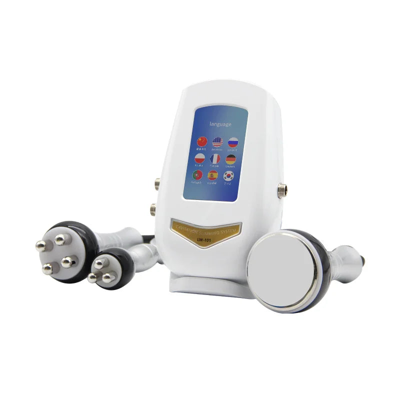 3 In 1 Beauty Body Slimming Massager Cavitation Machine Multi-Functional Device Face Body Tightening Lifting Spa Skincare Tool