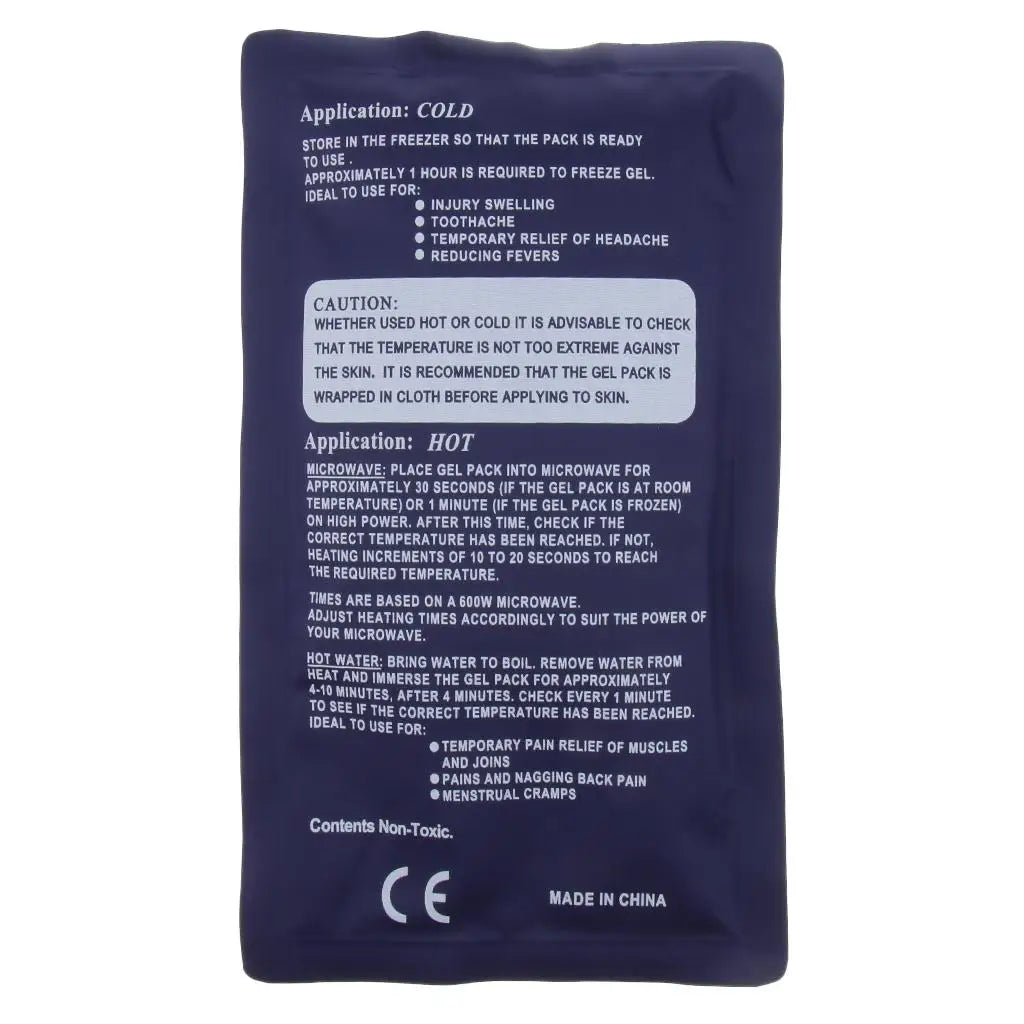 Ice Gel Cold Compress Bag Reusable Hot Cold Pack for Injury Relief Sprains Muscle Pain and Bruises Home Therapy